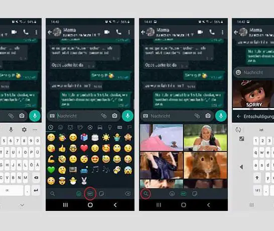 Wie bekomme ich ein Gif in WhatsApp