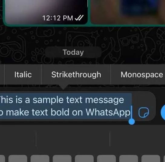 How do you make text bold on WhatsApp Web