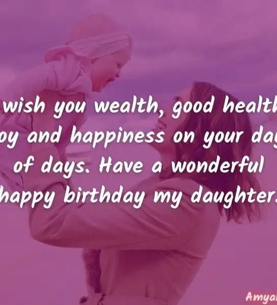 What should I write in my daughter's birthday status