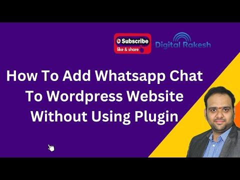 How to add WhatsApp chat in WordPress website without plugin