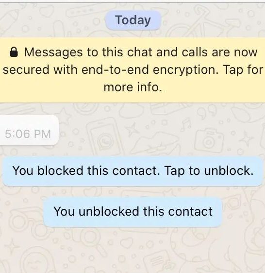 What happens when you block someone on WhatsApp