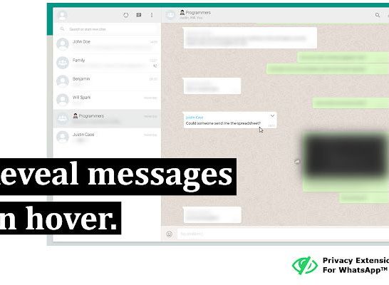 How can I blur WhatsApp on PC