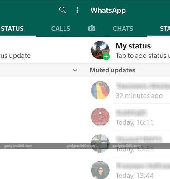 What happens to muted updates on WhatsApp