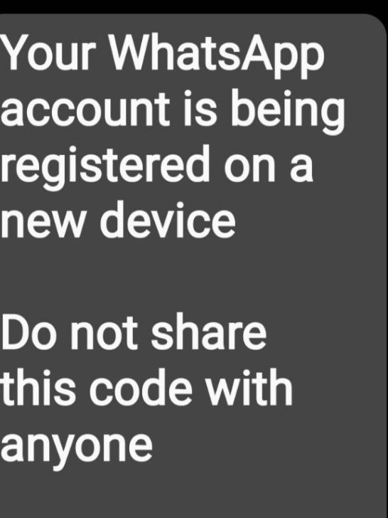 Why is my WhatsApp being registered on another device