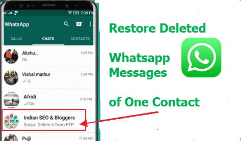 Can you recover deleted chat messages on WhatsApp