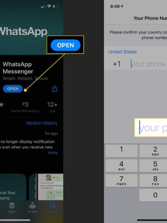 How does the WhatsApp work with iPhone