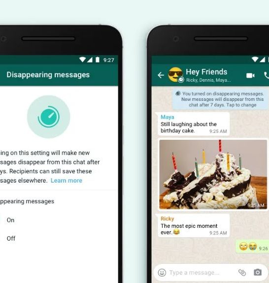 Which app introduced disappearing messages after WhatsApp