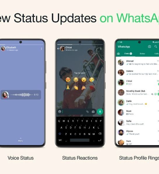 How can I record audio on WhatsApp status