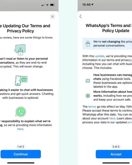 Should I accept WhatsApp new terms and conditions