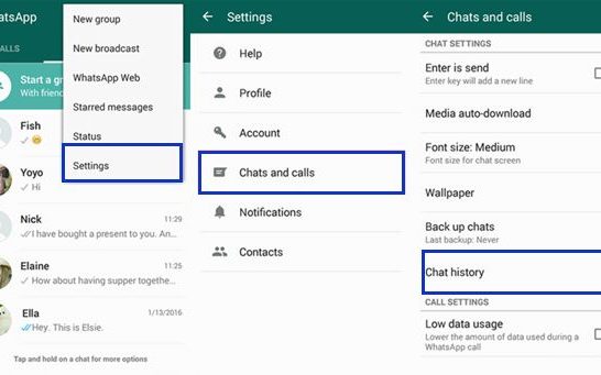 What's the difference between clearing and deleting a WhatsApp chat