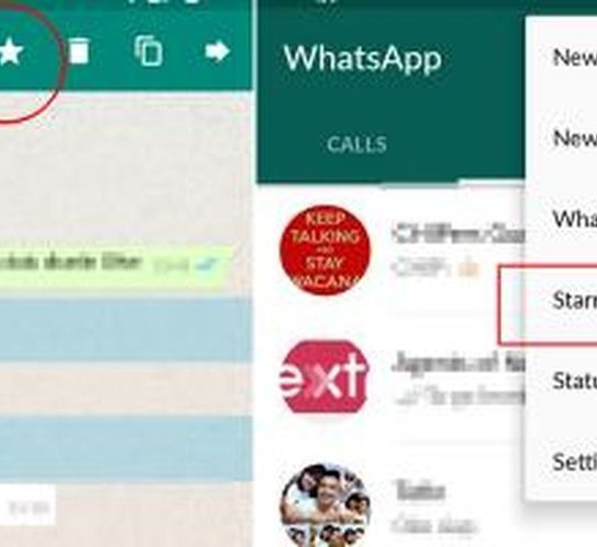 Apa fungsi star message di Whatsapp