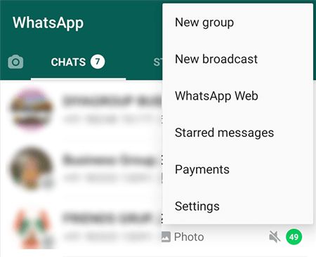 How can I send WhatsApp message to everyone at once