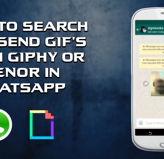 How do I link a GIF tenor to WhatsApp