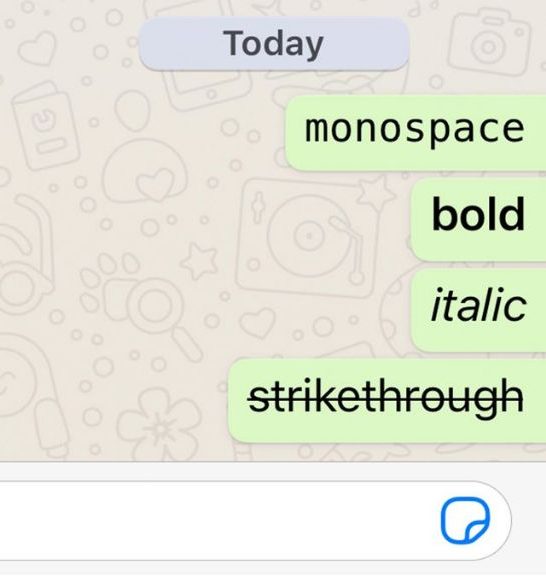 How do I type in different fonts on WhatsApp
