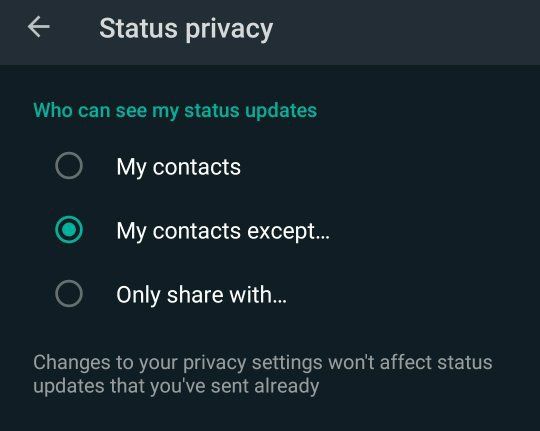 What can your WhatsApp contacts see