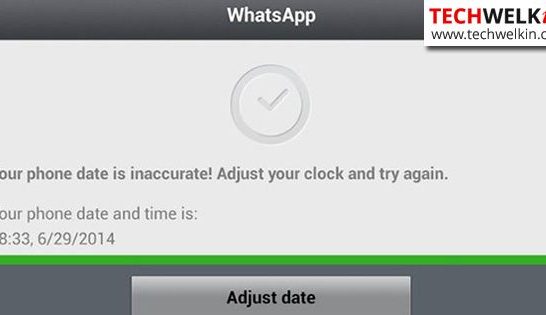 Why is WhatsApp saying date and time inaccurate