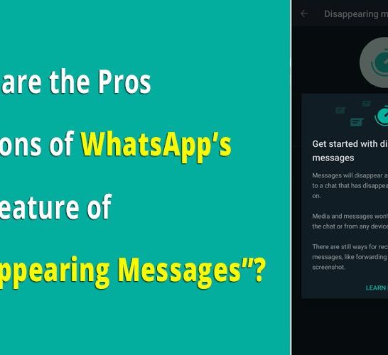 What is the disadvantage of disappearing messages in WhatsApp