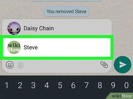 How do I add a name tag on WhatsApp