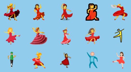 What is the Whatsapp dancing girl emoji