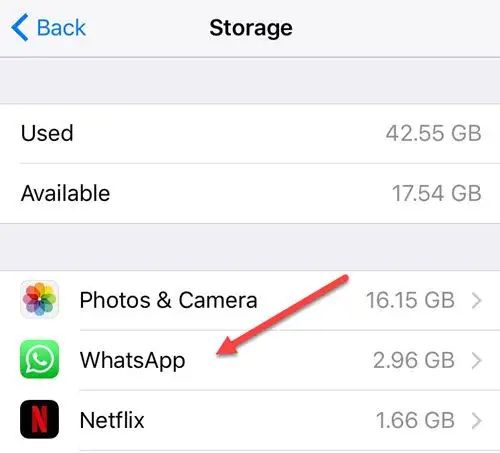 How much storage do you have on WhatsApp