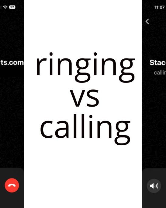 What does it mean when you call someone on WhatsApp and it just rings