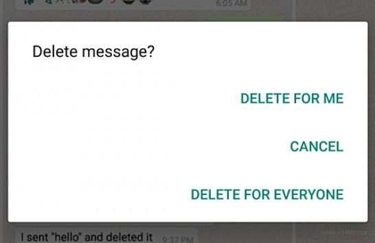 Is there a time limit to delete WhatsApp message