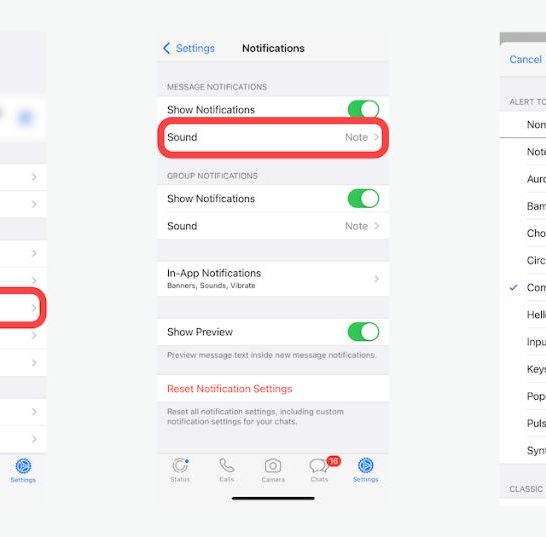 Can I change WhatsApp notification Sound on iPhone