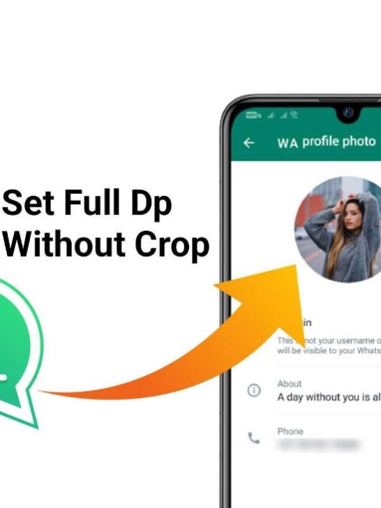 How can I put full DP on Whatsapp