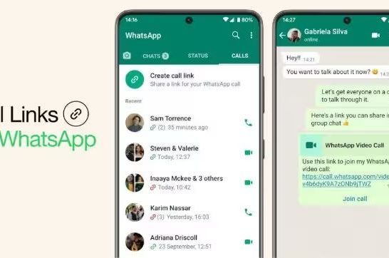 What is the new feature on WhatsApp to create a call link