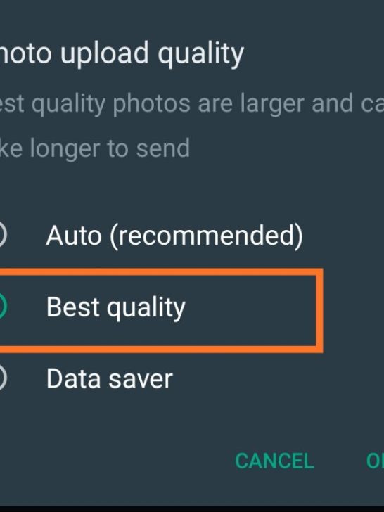 How can I get maximum quality on WhatsApp status