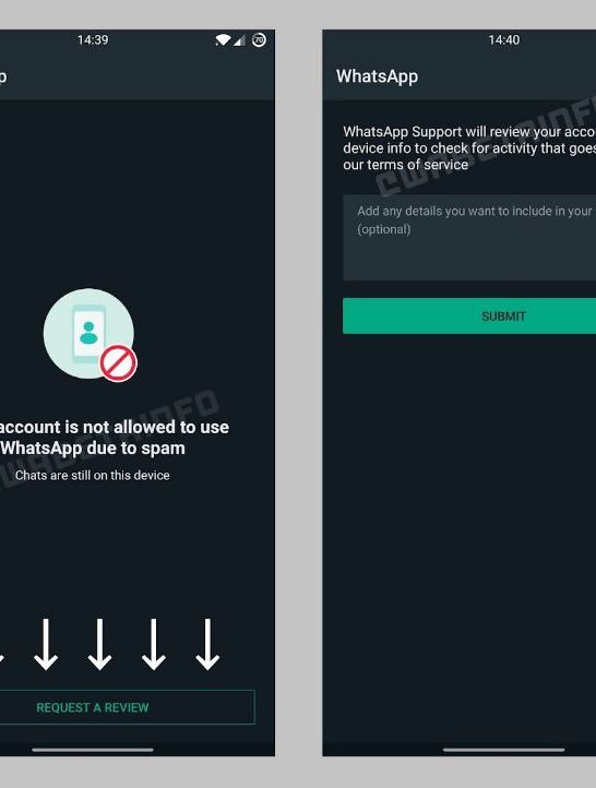 Will WhatsApp support review your account and device info to check for activity