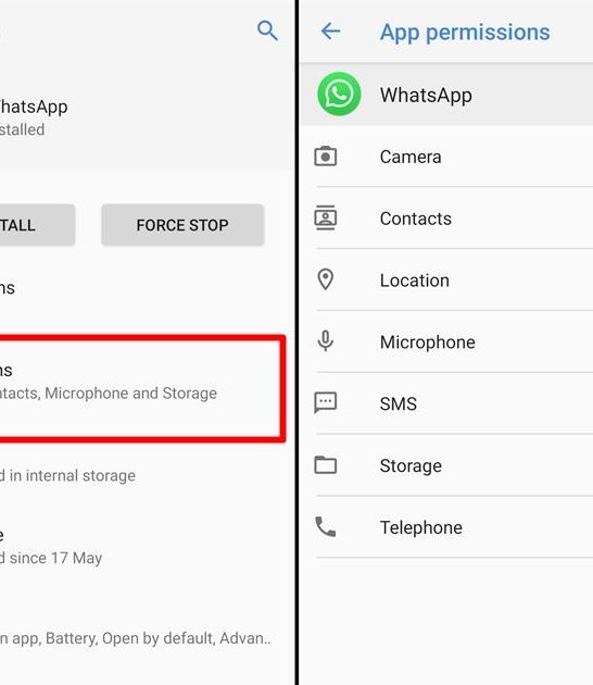 How do I give WhatsApp storage permission