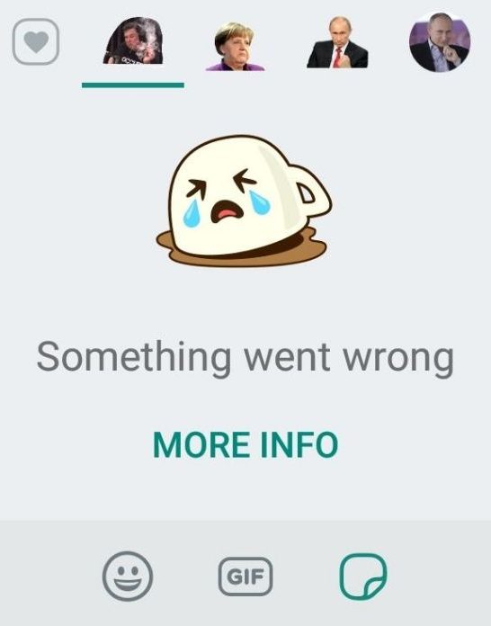 Why i can't load stickers on WhatsApp