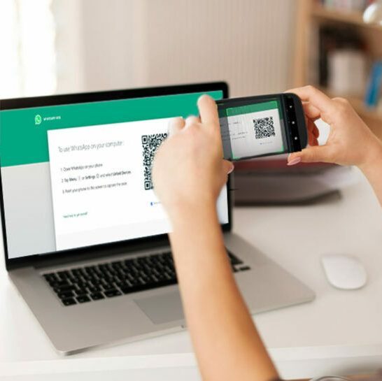Can a laptop scan QR code for WhatsApp