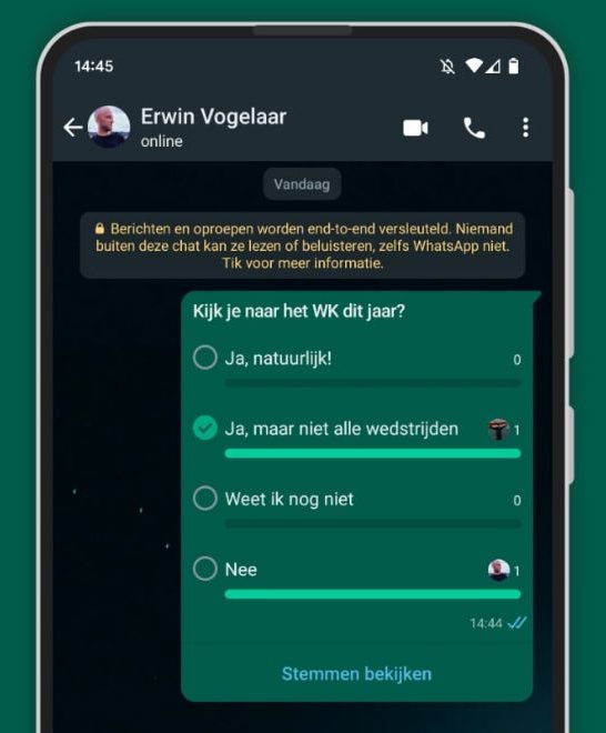 Kun je een poll maken op WhatsApp