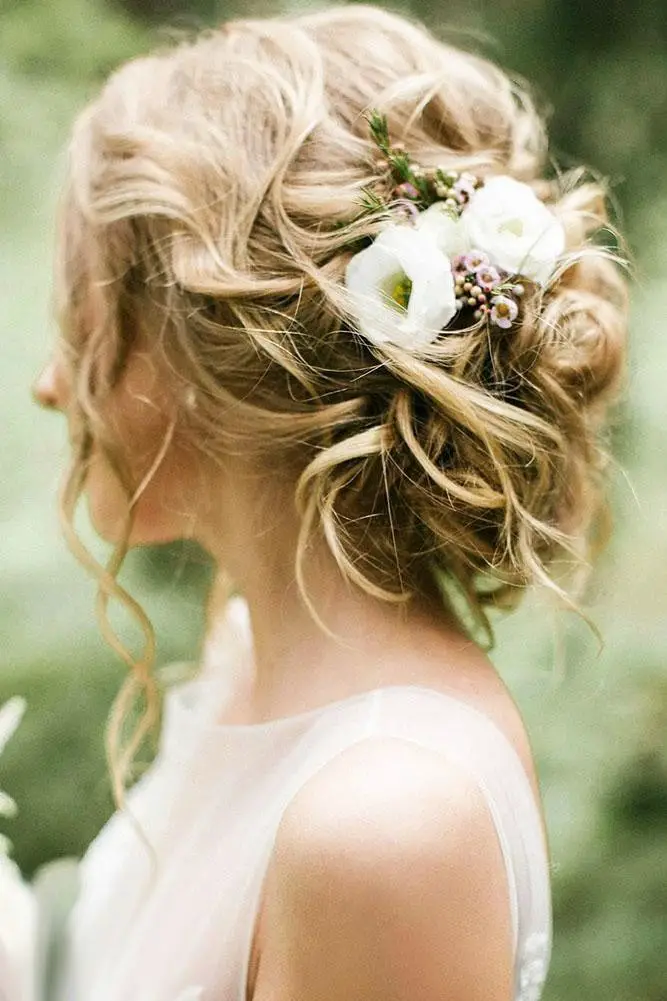 The Wedding Updo with flowers
