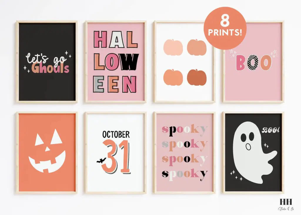 PASTEL PINK HALLOWEEN PRINTABLES