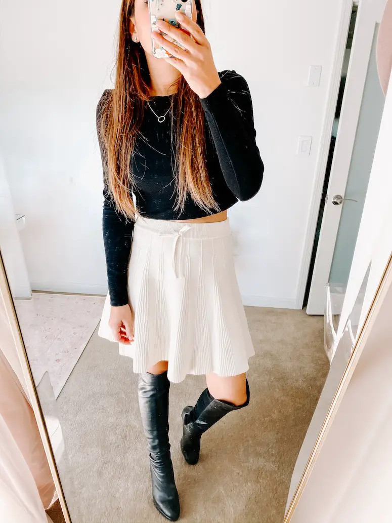 Knit A-Line Skirt