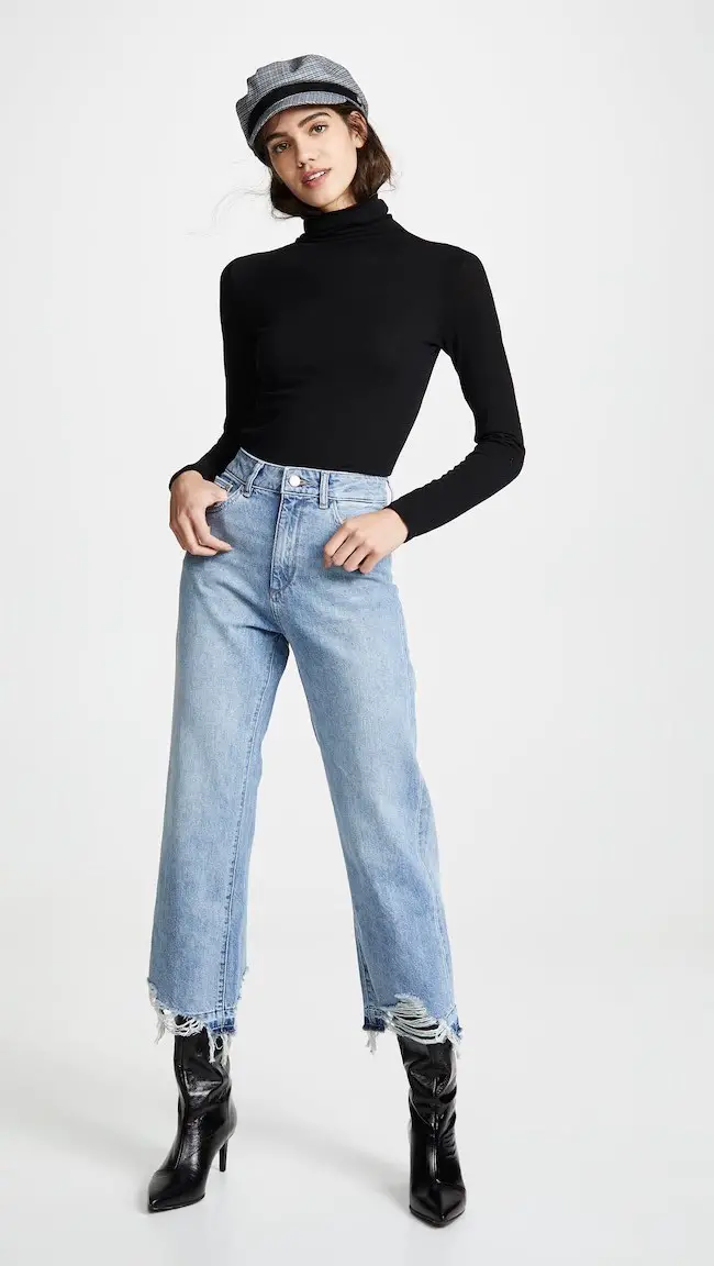 How to Wear Booties with a Cropped Wide Leg Jean