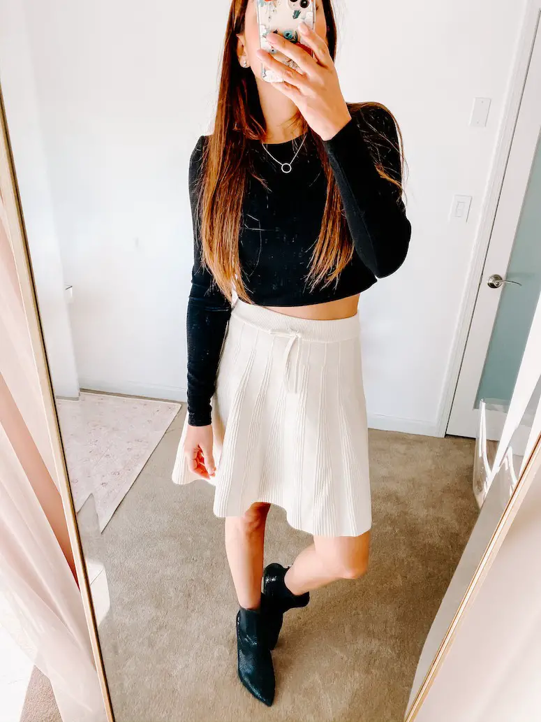 Knit A-Line Skirt