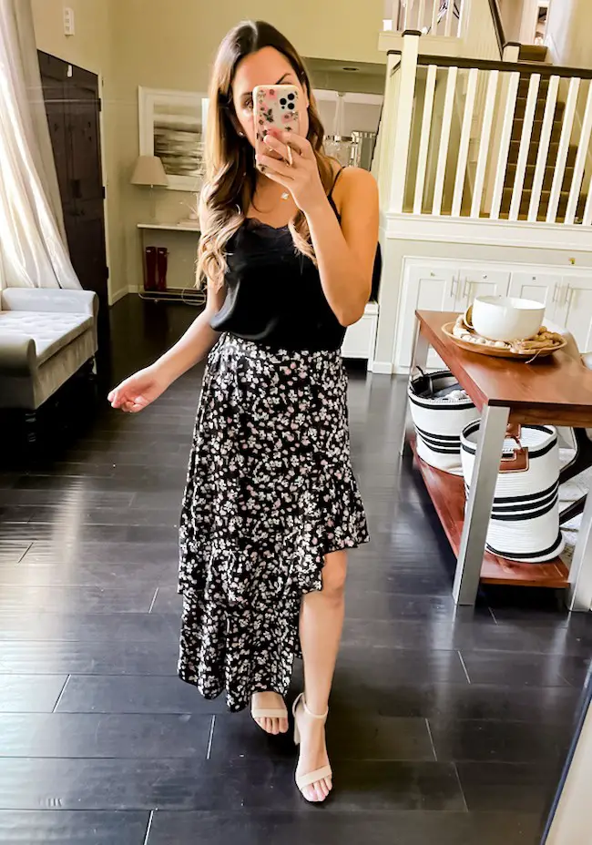 Try a High-Low Maxi Skirt