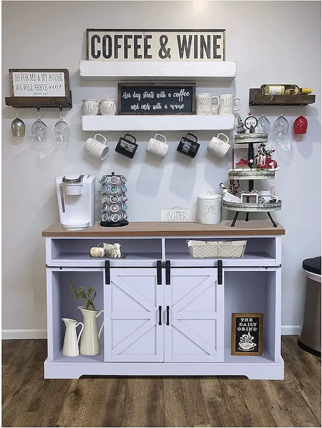 Farmhouse Coffee Bar Cabinet