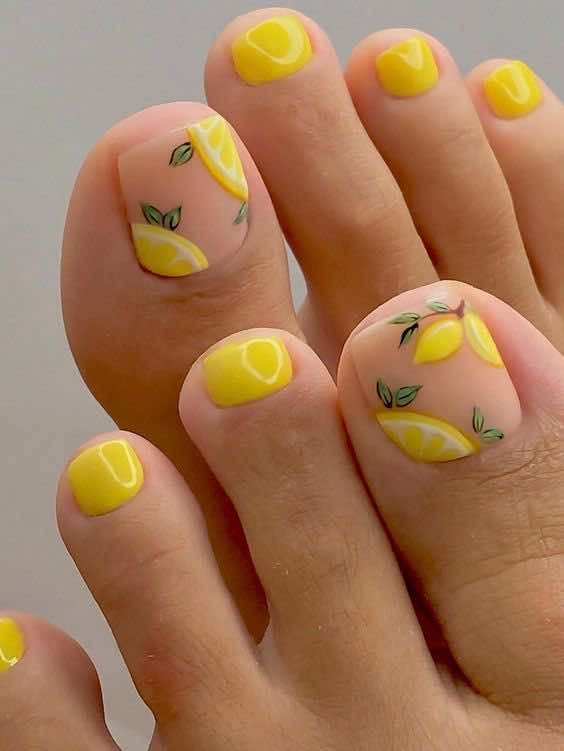 floral Toenails