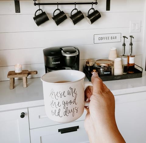 Kitchen Counter Coffee Station Idea