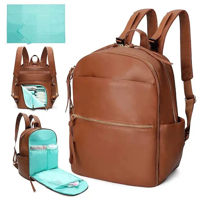 Mominside Vegan Leather Baby Bag