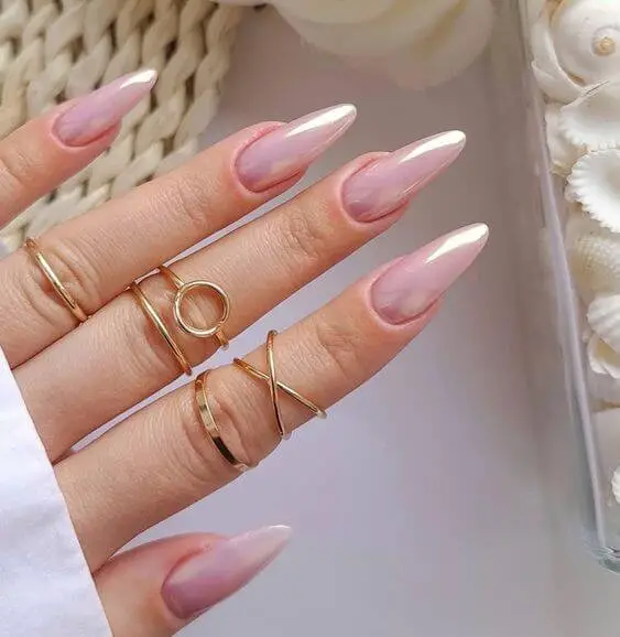 CHROME PINK NAILS