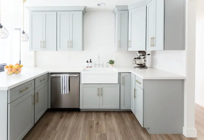 Laying Out Our Grey Blue Kitchen