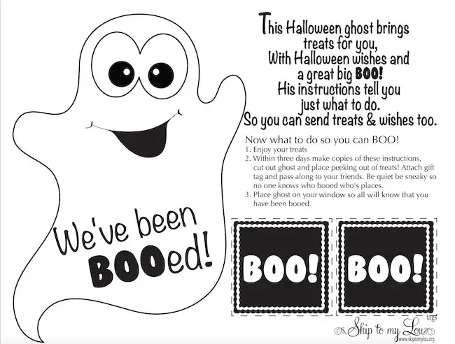 Halloween Ghost Booed Printable