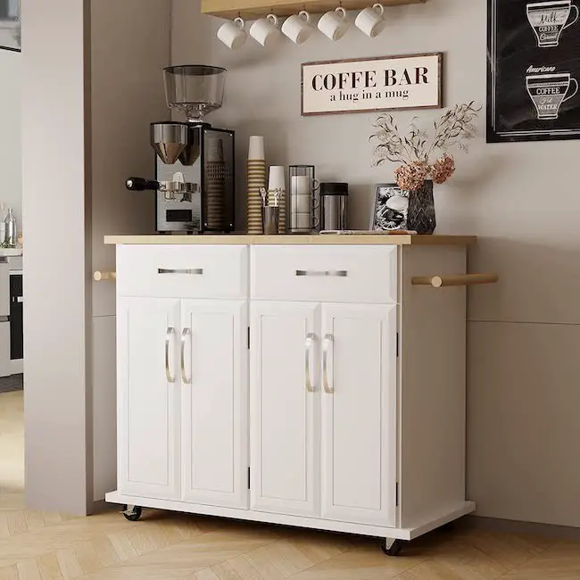 Rolling Coffee Cart