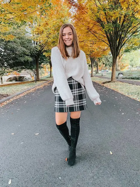 Sweater Dress + Snakeskin Boots